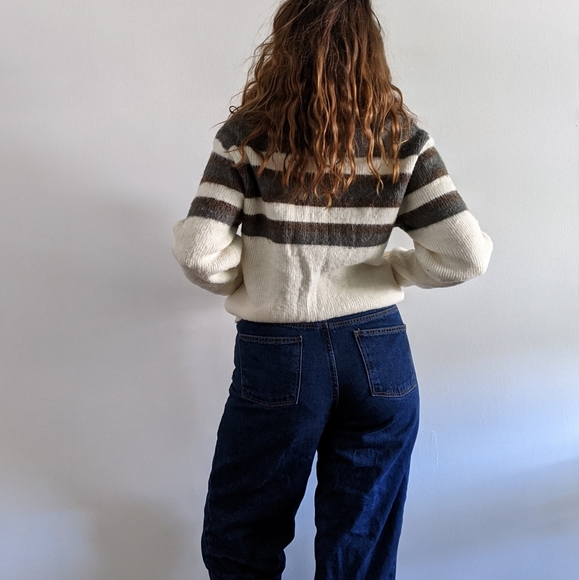 1970’s Bomber-Style Wool Zip-Up Sweater - Picture 5 of 5